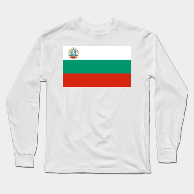 Socialist Bulgarian flag Long Sleeve T-Shirt by AidanMDesigns